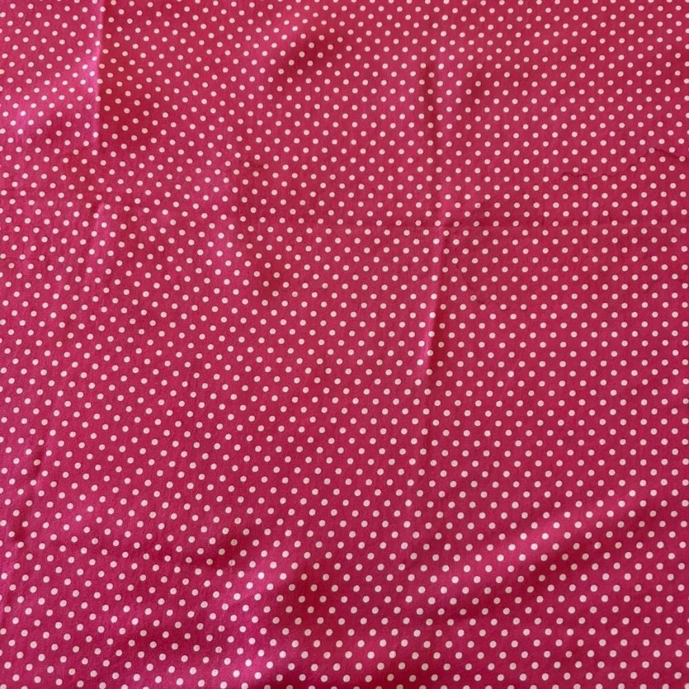 Kreier Pink with White Polka Dots Silk Scarf Made in Switzerland 26" x 26" - Picture 8 of 13